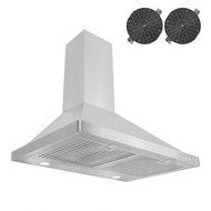 760 CFM Ductless Wall Mount Range Hood in Silver Size: 41.7" H x 30" W x 18.9" D