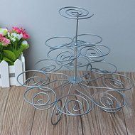 3 Layers Iron Cake Stand 13 Cupcake Holder Cup Tray N2