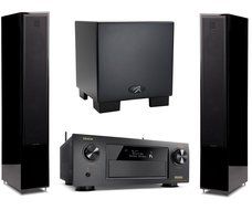 Martin Logan Motion 40 Black Floorstanding Speakers with Dynamo 700W Subwoofer and Denon AVR-X4300H A/V Receiver