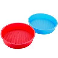 8&quot; Premium-grade Silicone Round Non-stick Cake Mold, Set of 2 (Random Color) N2