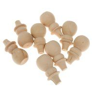 Phenovo Blank DIY Wooden Snowman Peg Dolls Wedding Party Cake Toppers Pack of 10 N8