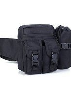 SB@Sports Outdoor Pocket 1000D Nylon Waist Pack Multi Functional Water Bottle Travel Bag Tactical Gear , gray N4