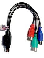 Kyper 7-Pin S-Video to HDTV / 3 RCA RGB (Red, Blue, &amp; Green) Component HDTV Video Cable N3