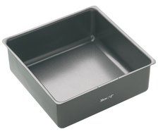 Kitchen Craft Master Class Non-Stick Square Deep Cake Pan with Loose Base, 30 cm