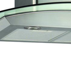Ancona GC430 Glass Canopy 400 CFM Wall Mount Range Hood, 30-Inch N2