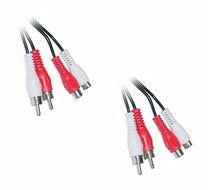 C&amp;E 6-Feet 2 RCA Male to Female Stereo Audio Extension Cable, 2-Pack (CNE22094) N3