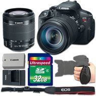 Canon EOS Rebel T5i Camera Bundle with Canon EF-S 18-55mm f/3.5-5.6 IS STM Lens + 32gb Memory SD Card + Grip Strap...