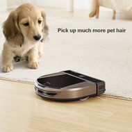 Dibea D900 Rover Robotic Vacuum Cleaner with Wet &amp; Dry Mop for Pet Hair Self Charging, Titanium Brown N4