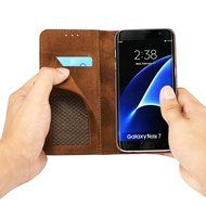 TYoung Classic Wallet Cover for Samsung Galaxy Note 7, Retro Style [Breathable] Artificial Leather Skin Magnetic... N6