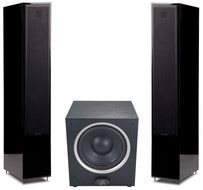 Martin Logan Motion 40 Black Floorstanding Speakers Pair and Martin Logan Dynamo 500 Subwoofer Bundle