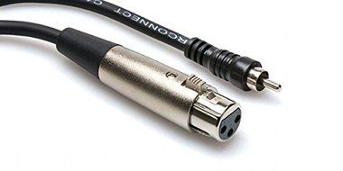 Hosa XRF-110 XLR3F to RCA Unbalanced Interconnect Cable, 10 feet N3