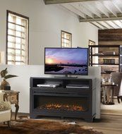 Homestar Nereto 48" Wide Media Fireplace in Black N6