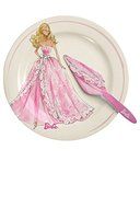 CGL19 Barbie Cake Plate &amp; Server Set NEW Awesome Gift! For Children or Adults GREAT GIFT!