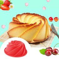 Ckeyin 9 Inch Rose Shaped Cake Pan Silicone Mold Cake Bakeware Baking Tool