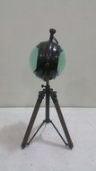 NAUTICAL MARITIME ~ BLACK FINISH CLOCK WITH TRIPOD DESKTOP ~ TABLE CLOCK DECOR
