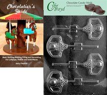 Cybrtrayd Basketball and Net Lolly Sports Chocolate Candy Mold with Chocolatier&#039;s Guide Instructions Book Manual