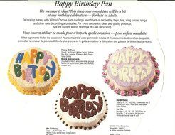 Wilton Happy Birthday Cake Pan (2105-1073, 1980) N2