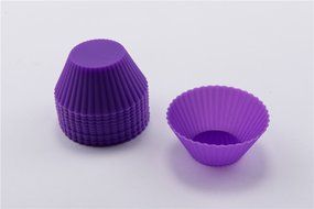 Colorful Silicone Small Muffin Cups,Set of 12