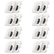 Acoustic Audio CS-IW520 In Wall Speaker 8 Pair Pack 2 Way Home Theater 3200 Watt CS-IW520-8PR