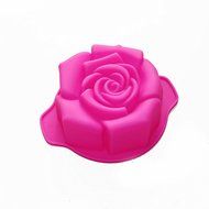 X-Haibei Small Rose Flower Cake Pan Baking Silicone Mold Decorating Dessert Dia. 4.5inch N2