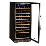 Edgestar 121 Bottle Single Zone Built-in Wine Cooler - Stainless Steel and Black N6
