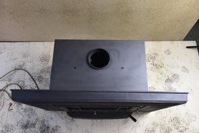 HiFlame Wood Burning Fireplace Insert HF577IU3 Paint Black N5