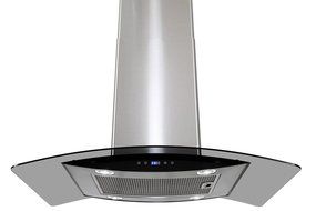 FIREBIRD New 30" European Style Island Mount Stainless Steel Range Hood Vent W/Both Side Accessible Touch Sensor...