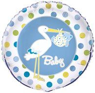 Blue Stork Boy Baby Shower Cupcake Kit for 24 N8
