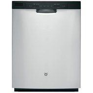 GE GIDDS-282365 Built-In 24" Dishwasher With Front Controls, Stainless Steel, 4 Cycles/3 Options
