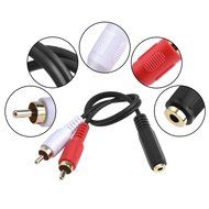 eBoot 3.5mm Female to 2 RCA Male Stereo Audio Y Cable Adapter 6 Inch, 2 Pack N3