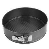 Foxnovo Cake Tin Round Non Stick Loose Base Deep 24 x 7cm (Black)