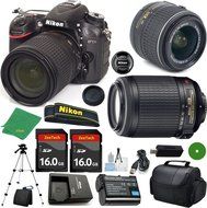 Nikon D7100 - International; Version (No Warranty), 18-55mm f/3.5-5.6 DX VR, Nikon 55-200mm f4-5.6G VR, 2pcs 16GB...