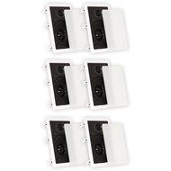 Theater Solutions TS65W In Wall 6.5" Speakers Surround Sound Home Theater 3 Pair Pack