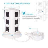 Umirro 10-Outlet Power Strip with 4 USB Charging Ports &ndash; Pearl White &hellip;