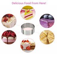 6-12&quot; Adjustable Stainless Steel Mousse Cake Ring Baking Mold 2Handle Layered