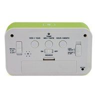 Snooze Digital Alarm Atmo Clock LCD Display Light Sensor Control Temperature