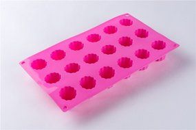 18 Cavity Little Cylinder Silicone Cake Ice Baking Mold Food Grade