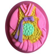LYNCH 2PCS/Set Korean Clothes Design Fondant Silicone Cake Mold Baking accessories,Pink N4