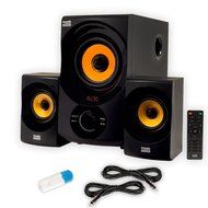 Acoustic Audio AA2170 Home 2.1 Speaker System with Bluetooth FM Tuner USB and 2 Extension Cables N2