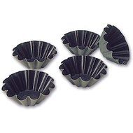 Matfer Bourgeat Aluminum Exal Non-stick Baking Mold, 10 Ridges, 3.12&quot;, 6PK 334025
