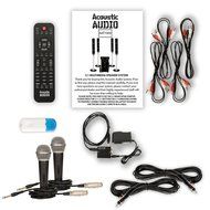 Acoustic Audio AAT1000 Tower 5.1 Speakers with USB Bluetooth Optical Input 2 Mics and 2 Extension Cables N2