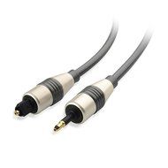 Cable Matters 2-Pack, Gold Plated Toslink to Mini Plug Digital Optical Audio Cable 3 Feet N4