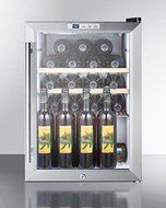 24 Bottles Wine Cooler With Digital Thermostat Recessed LED Light Automatic Derost Adjustable Wine Shelves &amp; Stainless... N2