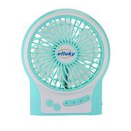 Efluky Mini USB 3 Speeds Rechargeable Portable Table Fan, 4.5-Inch, Black N13