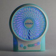 Efluky Mini USB 3 Speeds Rechargeable Portable Table Fan, 4.5-Inch, Black N14