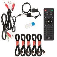 Blue Octave B51 Home Theater 5.1 Speaker System with USB Bluetooth Optical Input and 5 Extension Cables