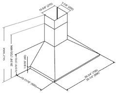 KOBE Range Hoods CHX8130SQB-DC30-1 3-Speed 750 CFM Brillia Wall Mount Range Hood Fits Ceiling Heights Of 9-10'...
