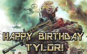 Call of Duty 1/4 Sheet Edible Photo Birthday Cake Topper. ~ Personalized! N2