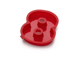 Lekue Number 2 Cake Mold, Red N7