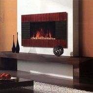 Warm House Mahogany-Effect Trim 1500-Watt Fireplace Heater N4